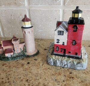Two Michigan Spoontiques Lighthouses